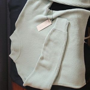 Rachel Zoe Mint Green Long Sleeve Sweater Size Medium